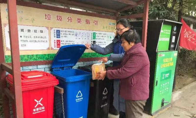 商场引导员带领垃圾分类新风尚（专业引导、垃圾桶标识、绿色环保）-第3张图片-恋语空间